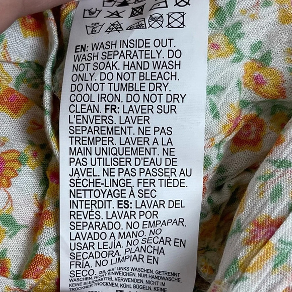 Billabong Wrap Dress Womens Size XS Yellow Floral Short Sleeve VNeck NWT - Picture 10 of 13